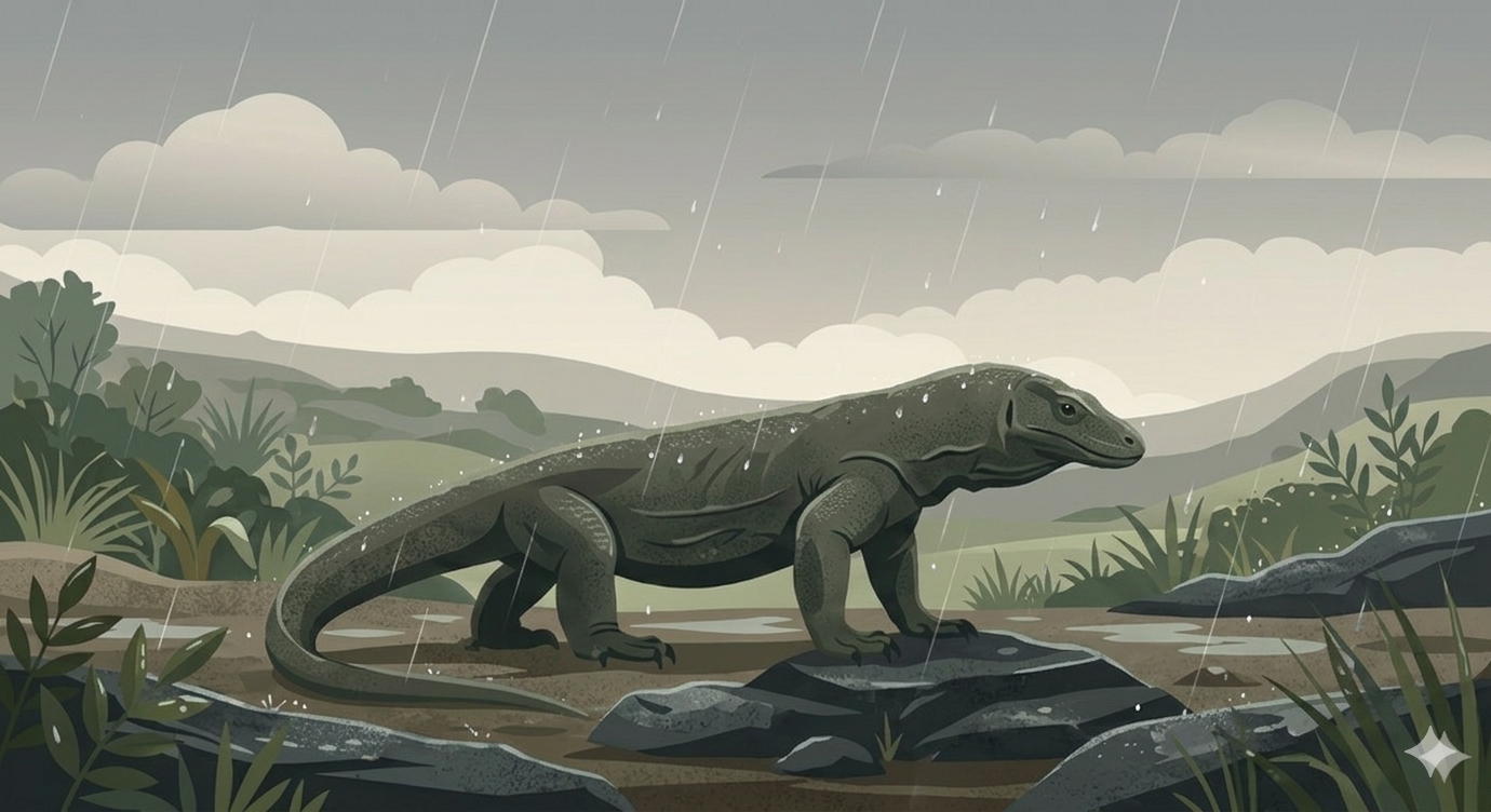 Ilustrasi cuaca gerimis