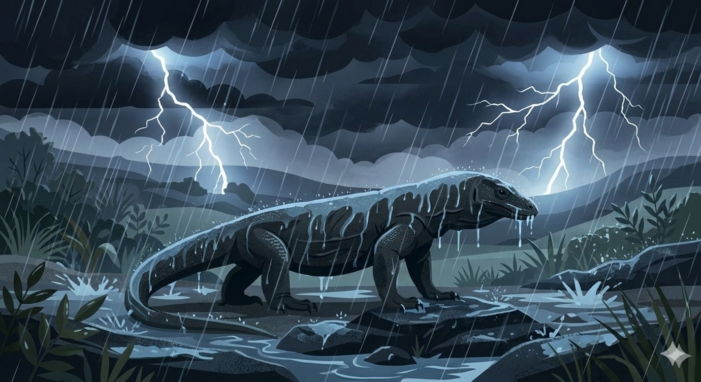 Ilustrasi cuaca badai petir